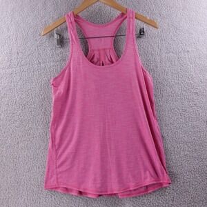 Lululemon Pink Heathered Racerback Athletic Tank Top Women's Size 4 Workout Yoga
